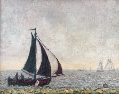 Sailing   8 x 10  oil on canvas