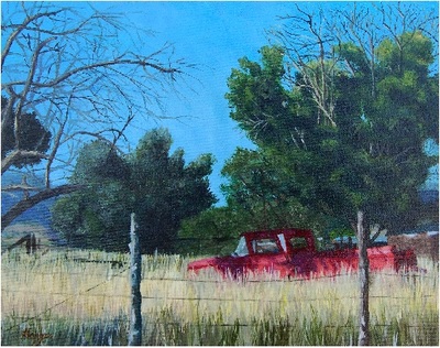 County Truck   11 x 14   oil on canvas