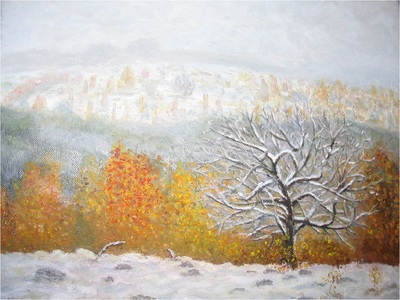 First Snow     11 x 14    oil on canvas